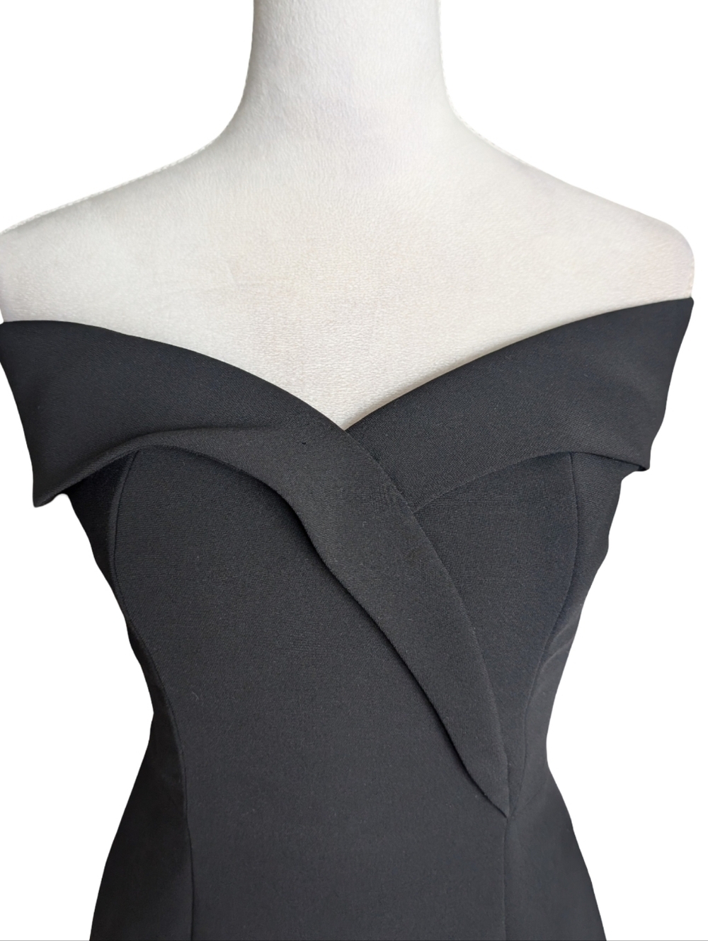 Reiss Haddi Black Off-Shoulder Sheath Dress Size 4 - Picture 6 of 12